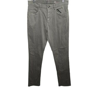 Faherty Brand Mens Organic Cotton 5-Pocket Slim Pants Olive Green Size 33x33